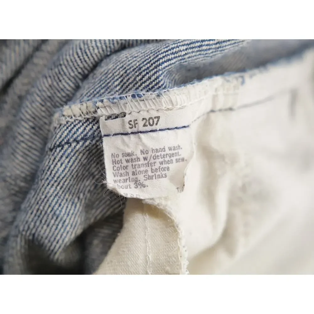 Vintage 1980 Levis 505 USA Denim Jeans Mens 38x34 Fits 30.5L Distressed Hems 8
